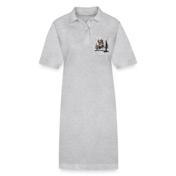 Entraînement à l’agilité canine Les meilleurs jours sont le sport canin - Robe polo bio PAIGER Stanley/Stella Femme - gris chiné - Devant