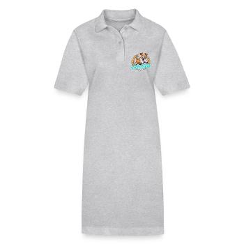 Dressage d’agilité canine quatre pattes un but propriétaire de chien - Robe polo bio PAIGER Stanley/Stella Femme - gris chiné - Devant