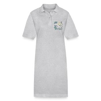 Fossil Hunter Uncovering Secrets Fossil Collecting - Stanley/Stella PAIGER Organic Women’s Polo Dress - heather grey - Front