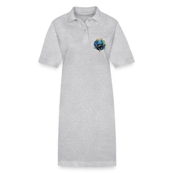 Plongée sous-marine Ma passion Mon plongeur Plongée en apnée - Robe polo bio PAIGER Stanley/Stella Femme - gris chiné - Devant