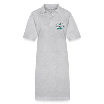 Scientifique de l’environnement Je teste le réchauffement climatique - Robe polo bio PAIGER Stanley/Stella Femme - gris chiné - Devant
