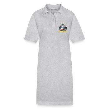 Canoë L’eau que vous attendez aime pagayer - Robe polo bio PAIGER Stanley/Stella Femme - gris chiné - Devant