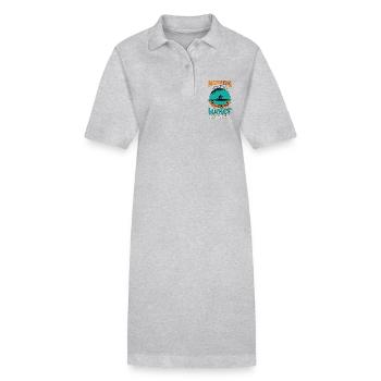 Water Rowing Morning Is Not My Time Water Sports - Stanley/Stella PAIGER Organic Women’s Polo Dress - heather grey - Front
