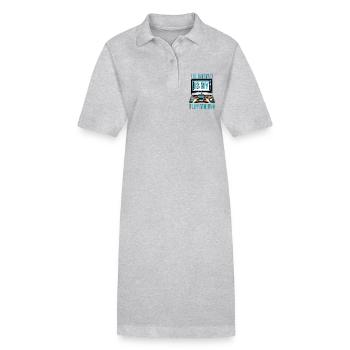 Codeur : Internet est mon terrain de jeu Développeur web - Robe polo bio PAIGER Stanley/Stella Femme - gris chiné - Devant