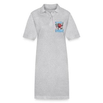 Mathématicien Mon amour pour les mathématiques est mathématique - Robe polo bio PAIGER Stanley/Stella Femme - gris chiné - Devant