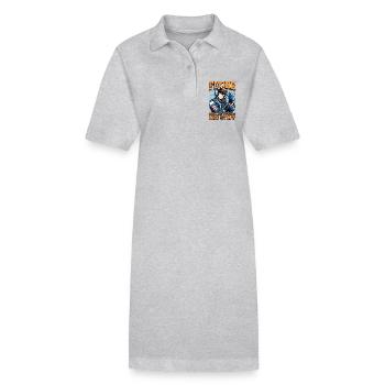 Aerobatic Pilot Flying Because Physics Aviation - Stanley/Stella Frauen Bio-Polokleid PAIGER - Grau meliert - Vorne