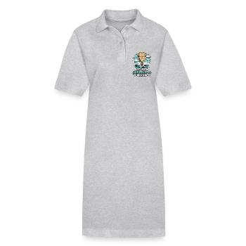Montgolfière Laissez de nouvelles aventures en montgolfière - Robe polo bio PAIGER Stanley/Stella Femme - gris chiné - Devant