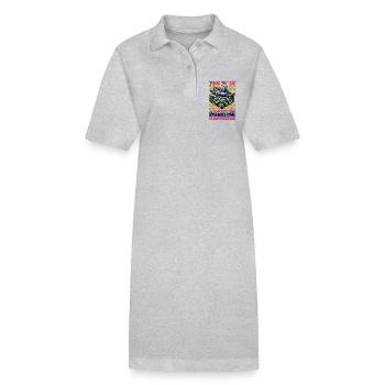 Comptabilité Le H de la comptabilité Stands Tableur - Robe polo bio PAIGER Stanley/Stella Femme - gris chiné - Devant