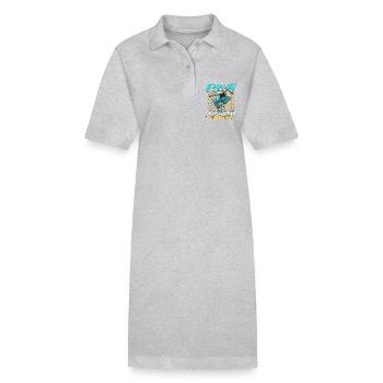Professeur de danse Si vous pouvez marcher, vous pouvez danser Sport - Robe polo bio PAIGER Stanley/Stella Femme - gris chiné - Devant
