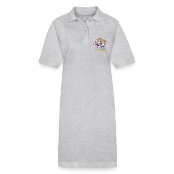 Professeur de danse Je forme des danseurs Professeur de danse - Robe polo bio PAIGER Stanley/Stella Femme - gris chiné - Devant