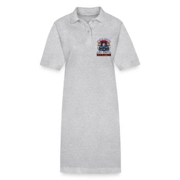 Les limites de vitesse des courses automobiles ne sont qu’un pilote de course - Robe polo bio PAIGER Stanley/Stella Femme - gris chiné - Devant