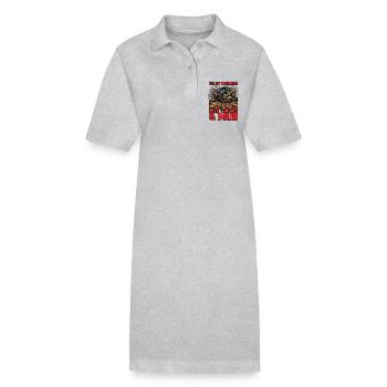 Mud Racing : nous allons ensemble comme des véhicules tout-terrain - Robe polo bio PAIGER Stanley/Stella Femme - gris chiné - Devant
