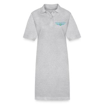 Kasachstan Design – Steppe und Tradition - Stanley/Stella Frauen Bio-Polokleid PAIGER - Grau meliert - Vorne