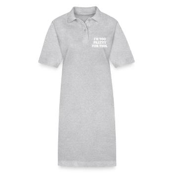 IM TOO PRETTY FOR THIS - Robe polo bio PAIGER Stanley/Stella Femme - gris chiné - Devant