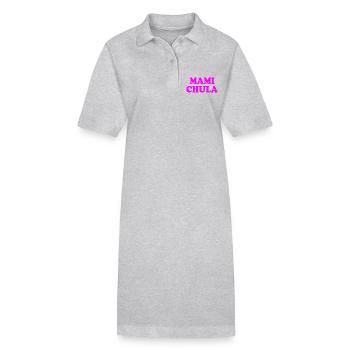 Mami chula - Stanley/Stella Frauen Bio-Polokleid PAIGER - Grau meliert - Vorne
