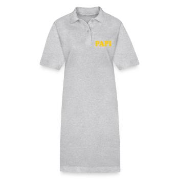 Papi - Robe polo bio PAIGER Stanley/Stella Femme - gris chiné - Devant