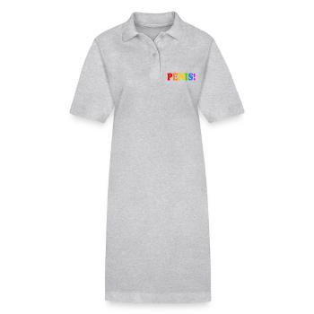 Pénis - Robe polo bio PAIGER Stanley/Stella Femme - gris chiné - Devant