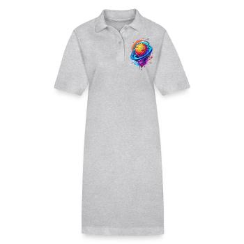 Basketballkörbe Vortex Neon Swirl - Stanley/Stella Frauen Bio-Polokleid PAIGER - Grau meliert - Vorne