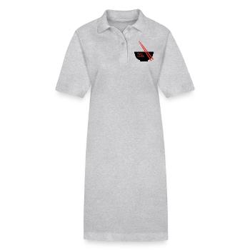 Amateur de nourriture (bol-transparent) - Robe polo bio PAIGER Stanley/Stella Femme - gris chiné - Devant