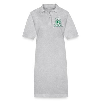 Nigeria - Stanley/Stella Frauen Bio-Polokleid PAIGER - Grau meliert - Vorne