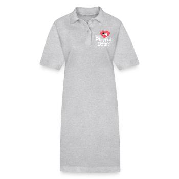 Vous voulez un rendez-vous ludique ? - Robe polo bio PAIGER Stanley/Stella Femme - gris chiné - Devant
