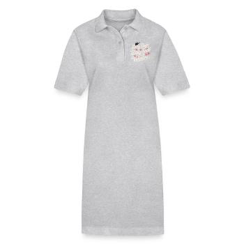 Sorry Boyz Dirty Soda is my Valentine - Stanley/Stella Frauen Bio-Polokleid PAIGER - Grau meliert - Vorne