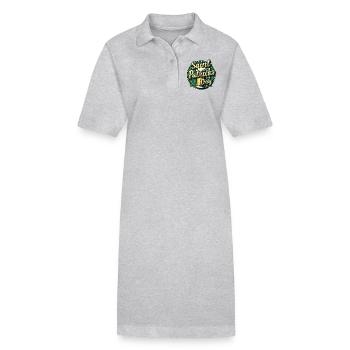 Saint Patrick`s Day Beer - Stanley/Stella Frauen Bio-Polokleid PAIGER - Grau meliert - Vorne