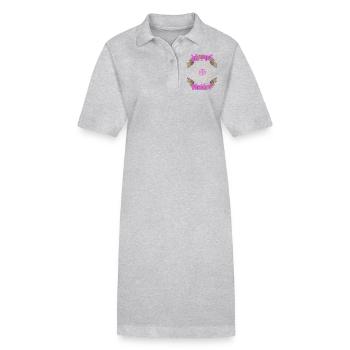 Jésus-Vit, Dire Jésus-Christ, Motivation - Robe polo bio PAIGER Stanley/Stella Femme - gris chiné - Devant