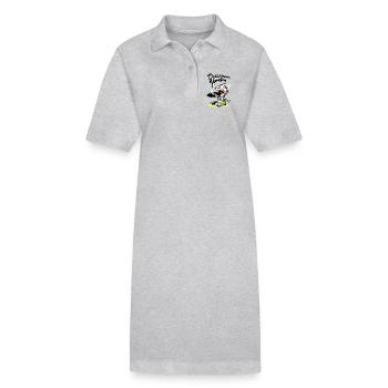 Delicieux vinyles - Robe polo bio PAIGER Stanley/Stella Femme - gris chiné - Devant