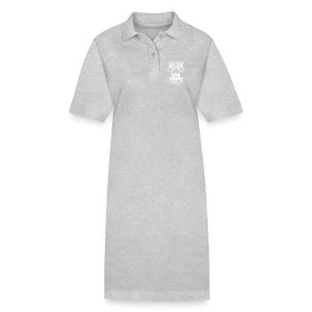 Saut en longueur Saut en longueur Saut en longueur - Robe polo bio PAIGER Stanley/Stella Femme - gris chiné - Devant