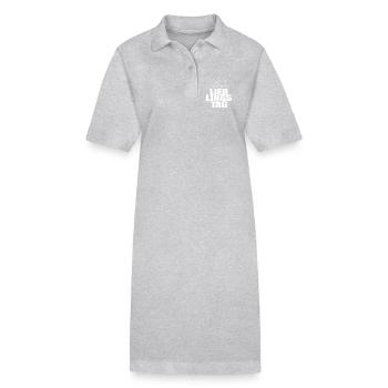 Aujourd’hui est mon jour préféré Cœur - Robe polo bio PAIGER Stanley/Stella Femme - gris chiné - Devant