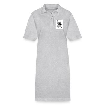 Squelette - Robe polo bio PAIGER Stanley/Stella Femme - gris chiné - Devant