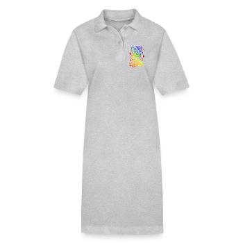 Je ne suis pas ton fils, je suis ta fille - Robe polo bio PAIGER Stanley/Stella Femme - gris chiné - Devant