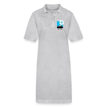 Haut Alpin département des hautes alpes 05 - Robe polo bio PAIGER Stanley/Stella Femme - gris chiné - Devant