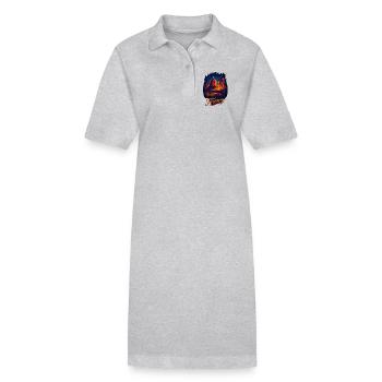 Florence Florence Ville Italie Silhouette Cadeau - Robe polo bio PAIGER Stanley/Stella Femme - gris chiné - Devant