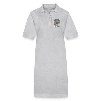 Paysage hivernal de Heidelberg - Robe polo bio PAIGER Stanley/Stella Femme - gris chiné - Devant