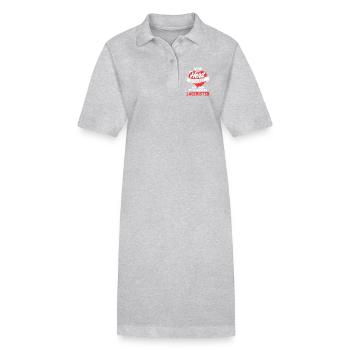 Herz schlägt für einzigartige Lageristen - Stanley/Stella Frauen Bio-Polokleid PAIGER - Grau meliert - Vorne