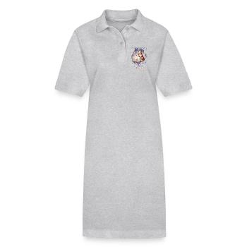 Fox Bible Verse Christian - Robe polo bio PAIGER Stanley/Stella Femme - gris chiné - Devant