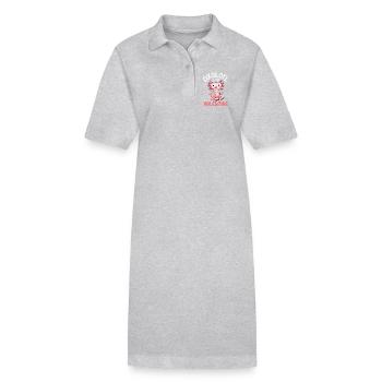 Mignon Axolotl Kawaii Amoureux des Axolotls - Robe polo bio PAIGER Stanley/Stella Femme - gris chiné - Devant