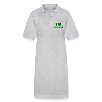 I love irish boys - Stanley/Stella Frauen Bio-Polokleid PAIGER - Grau meliert - Vorne