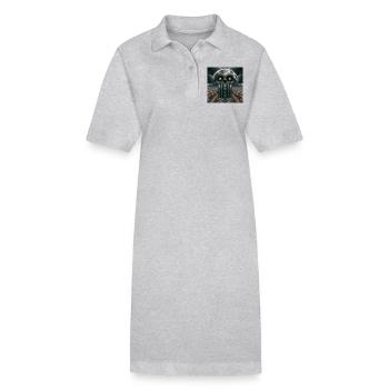 Gruseliger Mond - Stanley/Stella Frauen Bio-Polokleid PAIGER - Grau meliert - Vorne