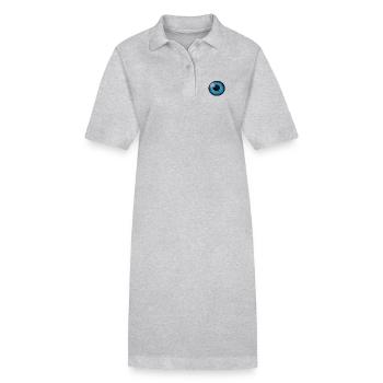 œil - Robe polo bio PAIGER Stanley/Stella Femme - gris chiné - Devant