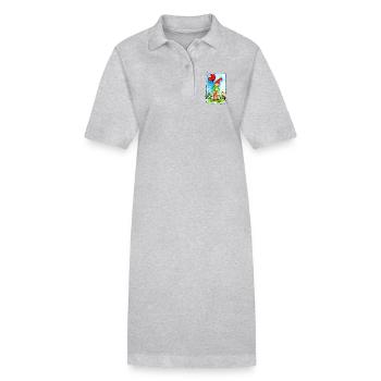 nain - Robe polo bio PAIGER Stanley/Stella Femme - gris chiné - Devant