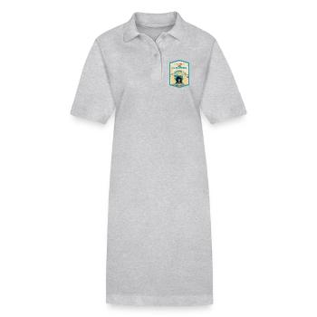 Illustration des Tunnels zum Strand von Albufeira - Stanley/Stella Frauen Bio-Polokleid PAIGER - Grau meliert - Vorne