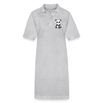 Panda Panda Ours - Robe polo bio PAIGER Stanley/Stella Femme - gris chiné - Devant