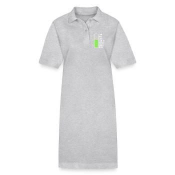 Je ne suis pas paresseux - Robe polo bio PAIGER Stanley/Stella Femme - gris chiné - Devant