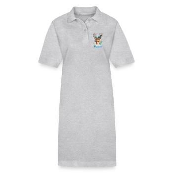 Dirndl Remplacement Cerf Fleurs Costume Traditionnel Festival Bavarois - Robe polo bio PAIGER Stanley/Stella Femme - gris chiné - Devant