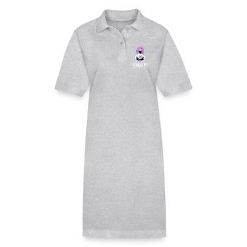Esthétique de fille asociale, lunatique et mignonne - Robe polo bio PAIGER Stanley/Stella Femme - gris chiné - Devant