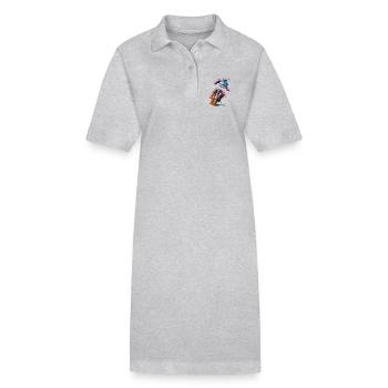 Art du sport automobile #motor #sport - Robe polo bio PAIGER Stanley/Stella Femme - gris chiné - Devant