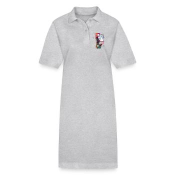 Golfspieler #golf - Stanley/Stella Frauen Bio-Polokleid PAIGER - Grau meliert - Vorne